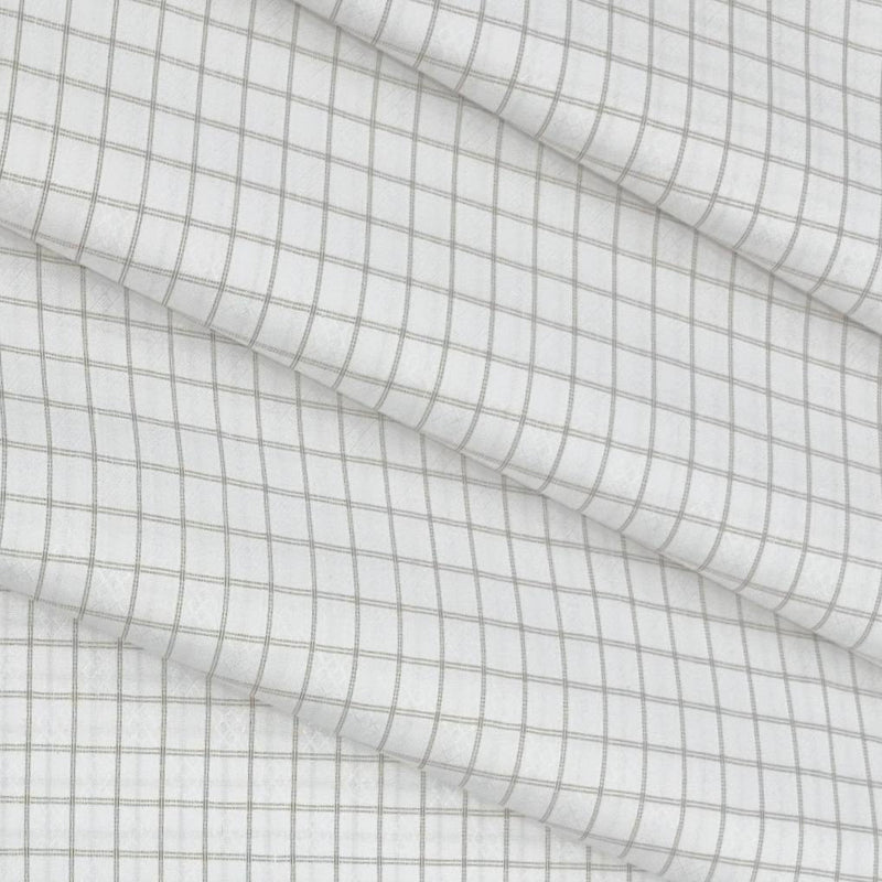 Shirt Fabric Raymond Cotton Blended Check Colour Light Brown