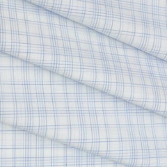 Shirt Fabric Raymond pure Cotton  Mix Check Colour  Blue N White