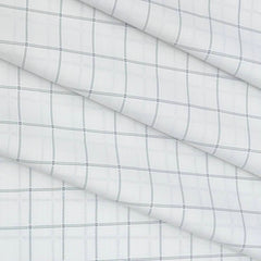 Shirt Fabric Raymond Cotton Blended Check Colour White