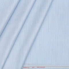 Shirt Fabric Raymond Cotton Blended Dotted Colour Powder Blue