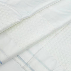 Tuxido Shirt Fabric ManTire  Giza Cotton satin Plain Colour White