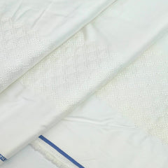 Tuxido Shirt Fabric ManTire  Giza Cotton satin Plain Colour White
