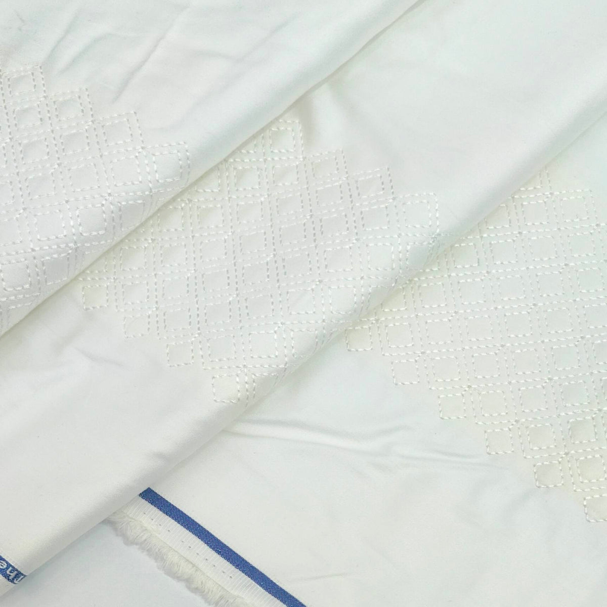 Tuxido Shirt Fabric ManTire  Giza Cotton satin Plain Colour White