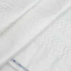 Tuxido Shirt Fabric ManTire  Giza Cotton satin Plain Colour White