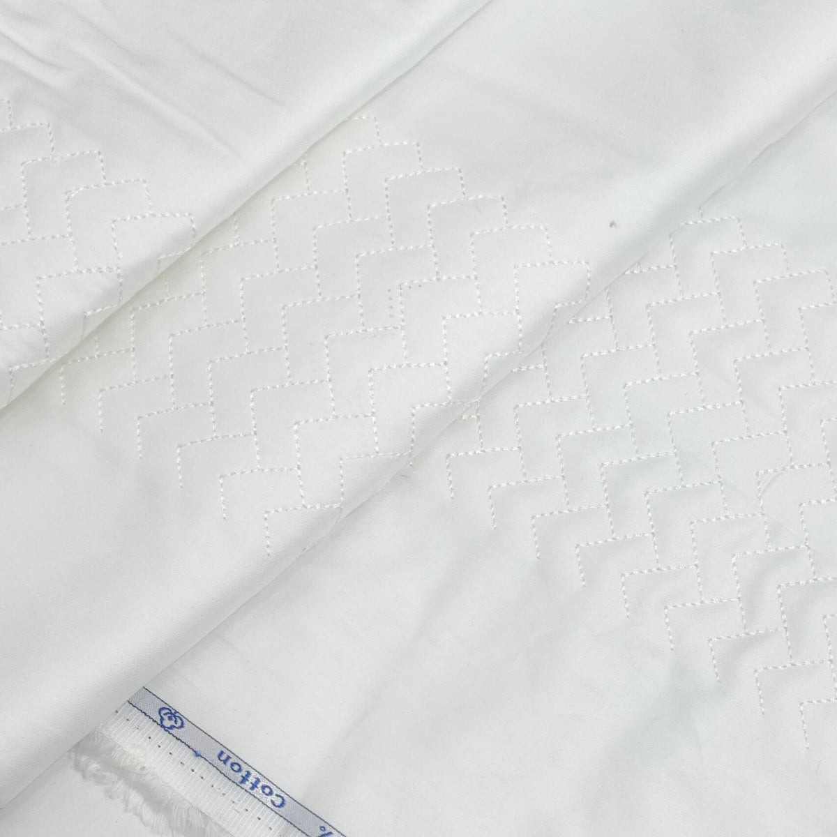 Tuxido Shirt Fabric ManTire  Giza Cotton satin Plain Colour White