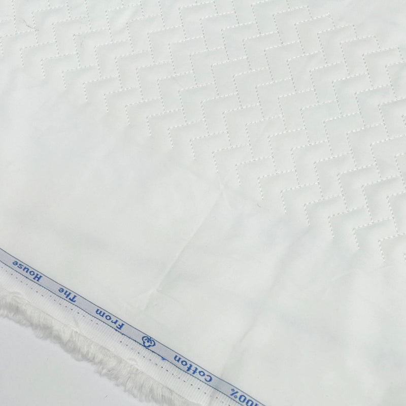 Tuxido Shirt Fabric ManTire  Giza Cotton satin Plain Colour White