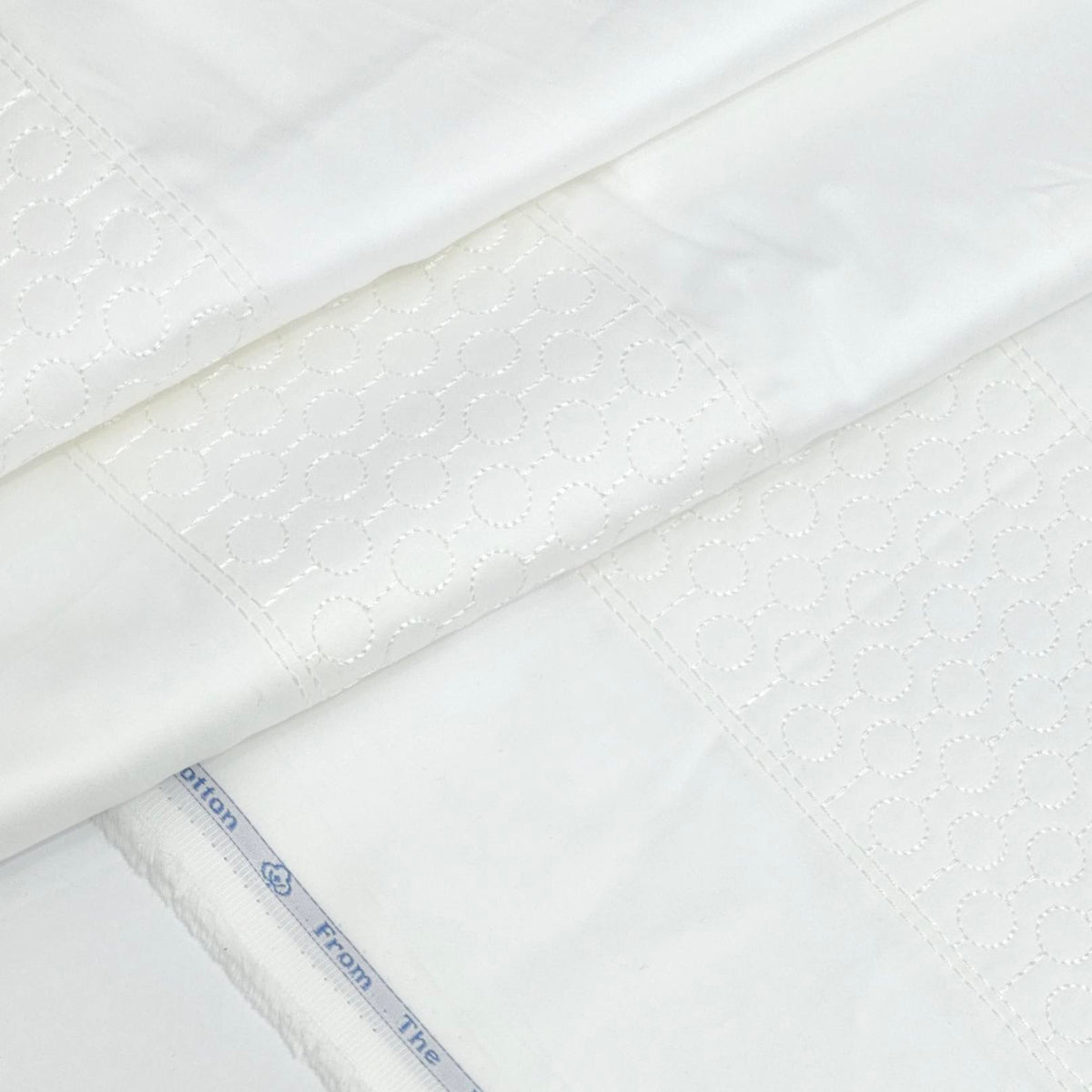 Tuxido Shirt Fabric ManTire  Giza Cotton satin Plain Colour White