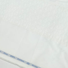 Tuxido Shirt Fabric ManTire  Giza Cotton satin Plain Colour White