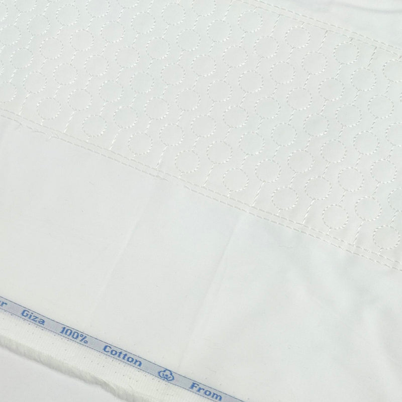 Tuxido Shirt Fabric ManTire  Giza Cotton satin Plain Colour White