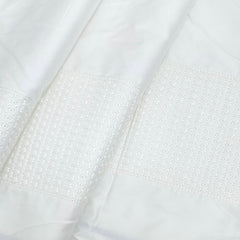 Tuxido Shirt Fabric ManTire  Giza Cotton satin Plain Colour White