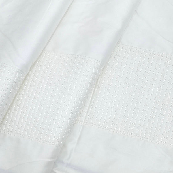 Tuxido Shirt Fabric ManTire  Giza Cotton satin Plain Colour White