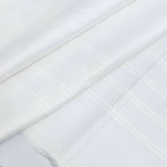 Tuxido Shirt Fabric ManTire  Giza Cotton satin Plain Colour White
