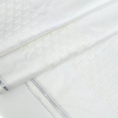 Tuxido Shirt Fabric ManTire  Giza Cotton satin Plain Colour White