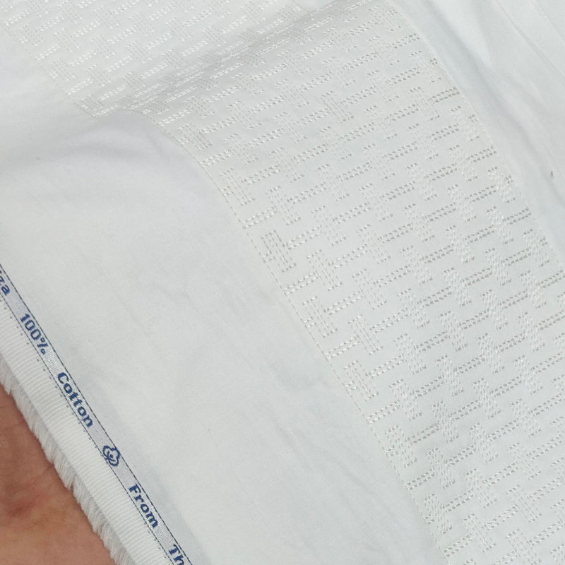 Tuxido Shirt Fabric ManTire  Giza Cotton satin Plain Colour White