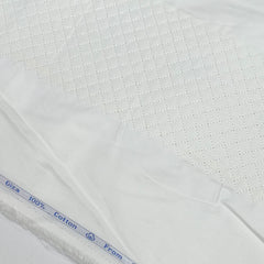 Tuxido Shirt Fabric ManTire  Giza Cotton satin Plain Colour White