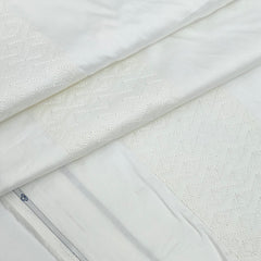 Tuxido Shirt Fabric ManTire  Giza Cotton satin Plain Colour White
