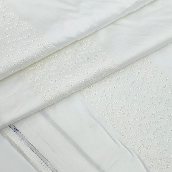 Tuxido Shirt Fabric ManTire  Giza Cotton satin Plain Colour White
