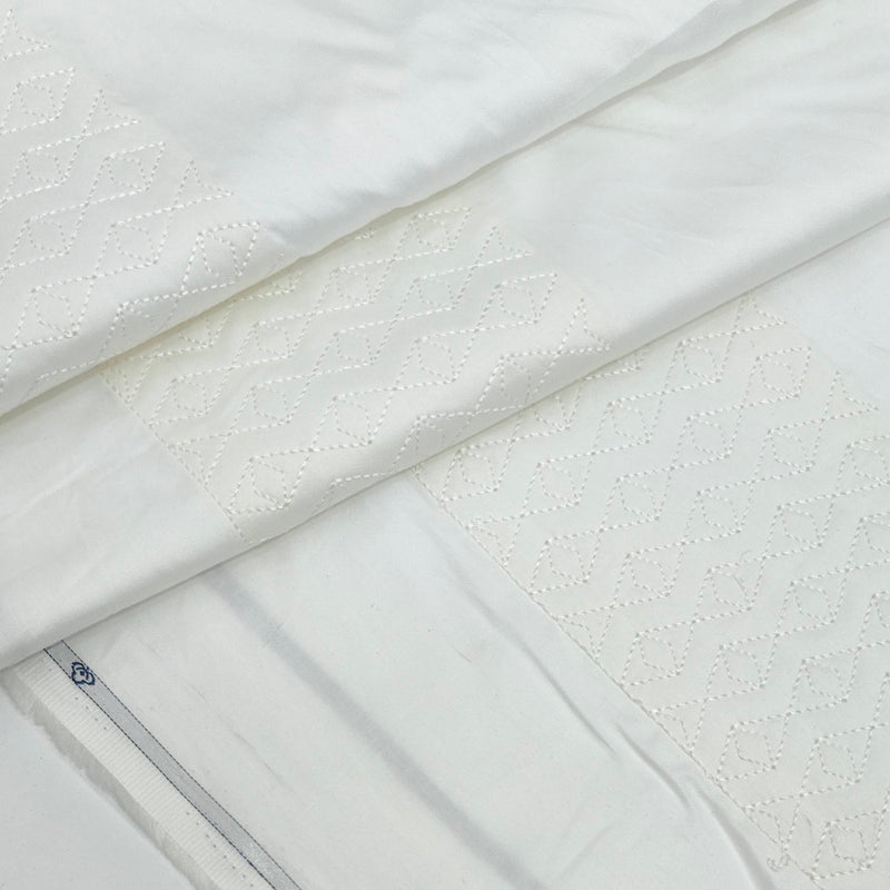 Tuxido Shirt Fabric ManTire  Giza Cotton satin Plain Colour White