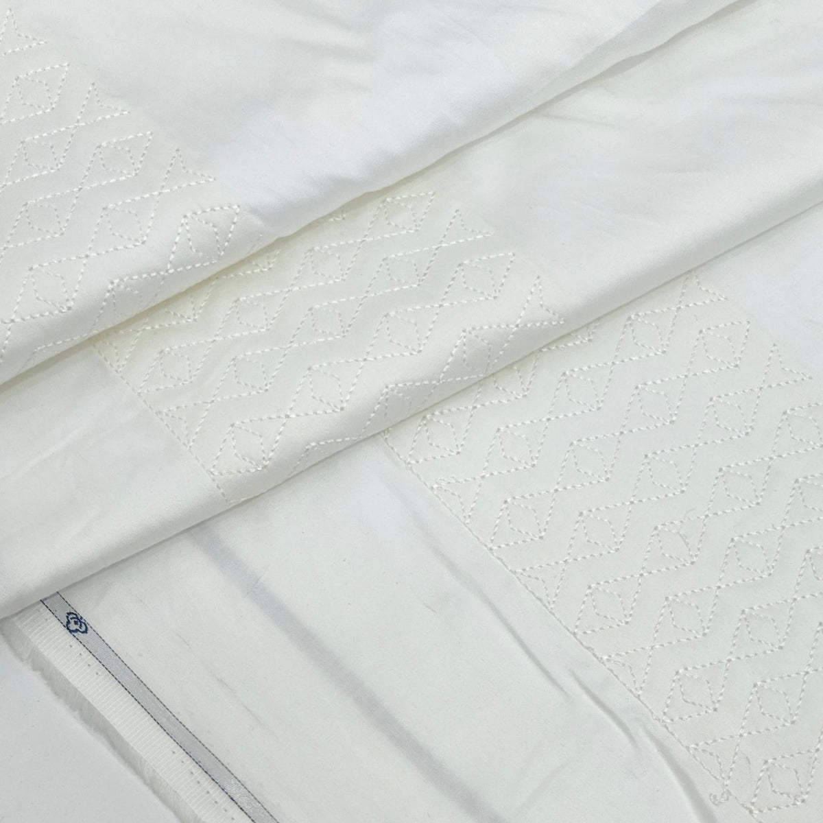 Tuxido Shirt Fabric ManTire  Giza Cotton satin Plain Colour White