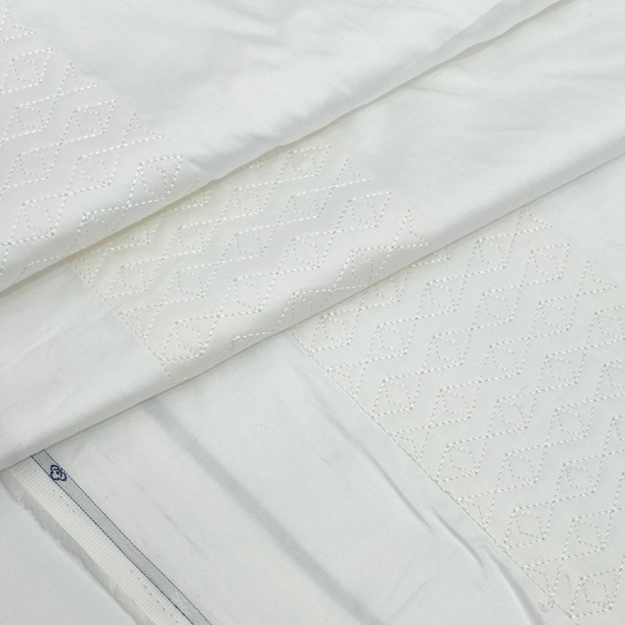 Tuxido Shirt Fabric ManTire  Giza Cotton satin Plain Colour White