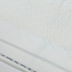 Tuxido Shirt Fabric ManTire  Giza Cotton satin Plain Colour White
