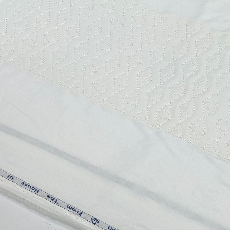 Tuxido Shirt Fabric ManTire  Giza Cotton satin Plain Colour White