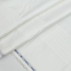 Tuxido Shirt Fabric ManTire  Giza Cotton satin Plain Colour White