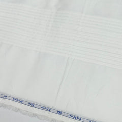 Tuxido Shirt Fabric ManTire  Giza Cotton satin Plain Colour White