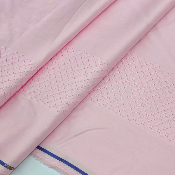 Tuxido Shirt Fabric ManTire  Giza Cotton satin Plain Colour Light Pink