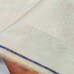 Tuxido Shirt Fabric ManTire  Giza Cotton satin Plain Colour Cream