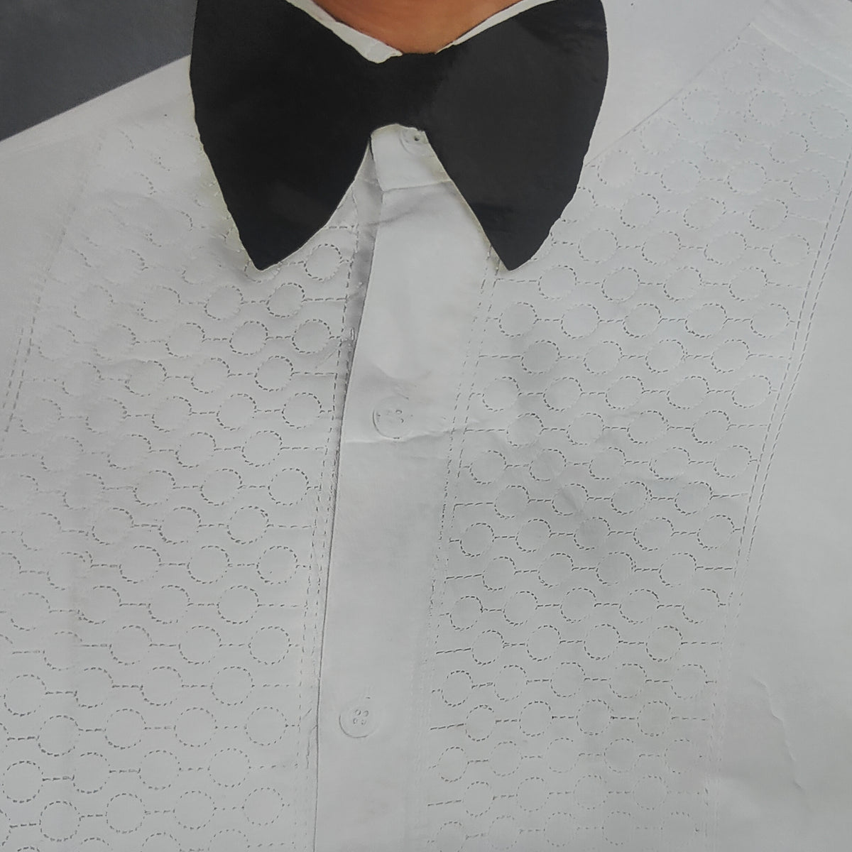 Tuxido Shirt Fabric ManTire  Giza Cotton satin Plain Colour White