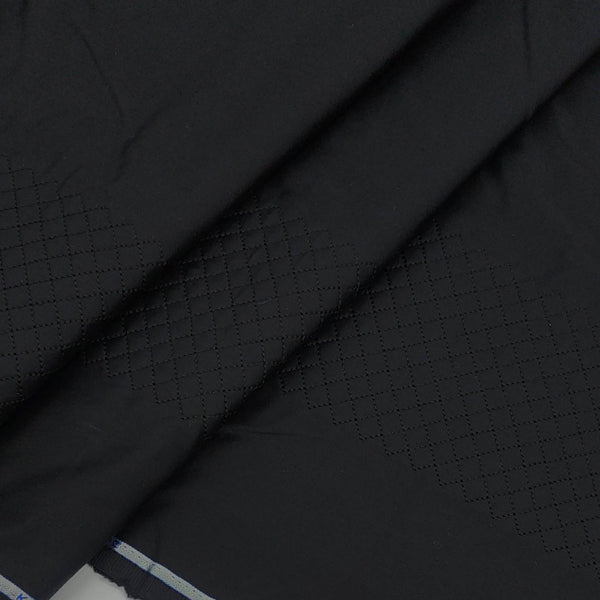 Tuxido Shirt Fabric ManTire  Giza Cotton satin Plain Colour Black