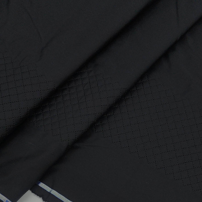 Tuxido Shirt Fabric ManTire  Giza Cotton satin Plain Colour Black