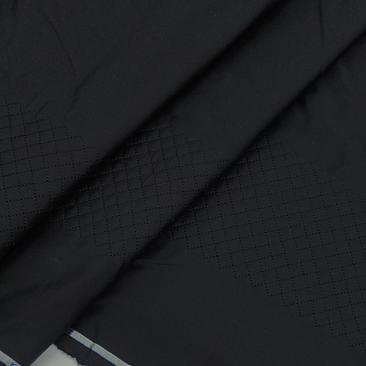 Tuxido Shirt Fabric ManTire  Giza Cotton satin Plain Colour Black