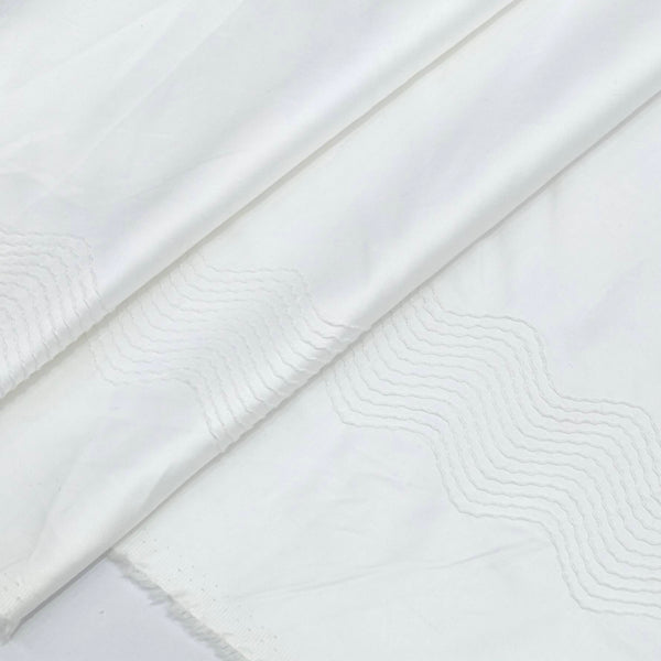 Tuxido Shirt Fabric ManTire  Giza Cotton satin Plain Colour White