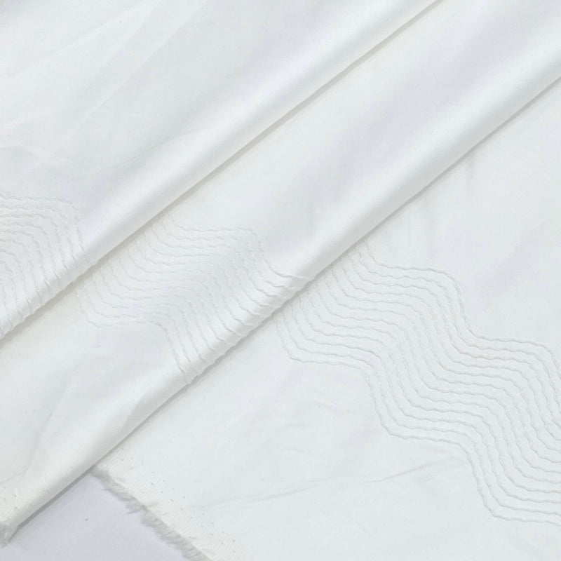 Tuxido Shirt Fabric ManTire  Giza Cotton satin Plain Colour White