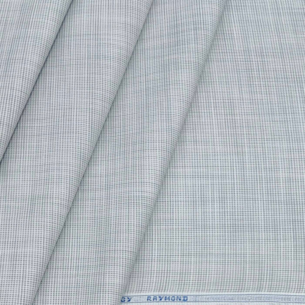 Shirt Fabric Raymond Cotton Blended Textured Colour Silver Grey