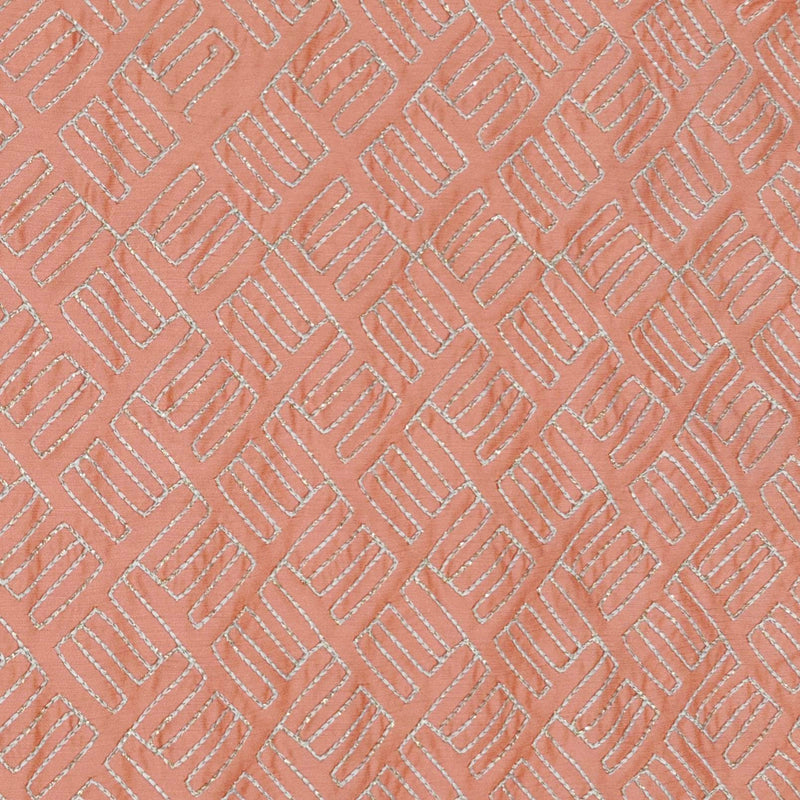 Kurta Fabric ManTire Designer Silk Embroidery Colour Peach
