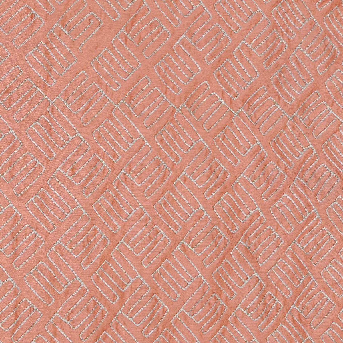 Kurta Fabric ManTire Designer Silk Embroidery Colour Peach