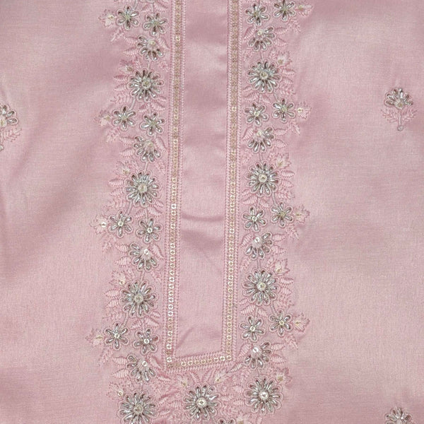 Kurta Pajma Fabric ManTire Designer Silk Embroidery Colour Blush Pink