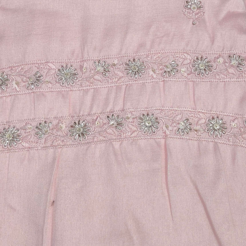 Kurta Pajma Fabric ManTire Designer Silk Embroidery Colour Blush Pink
