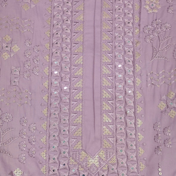 Kurta Pajama Fabric ManTire Designer Silk Embroidery Colour Mauve Lavender