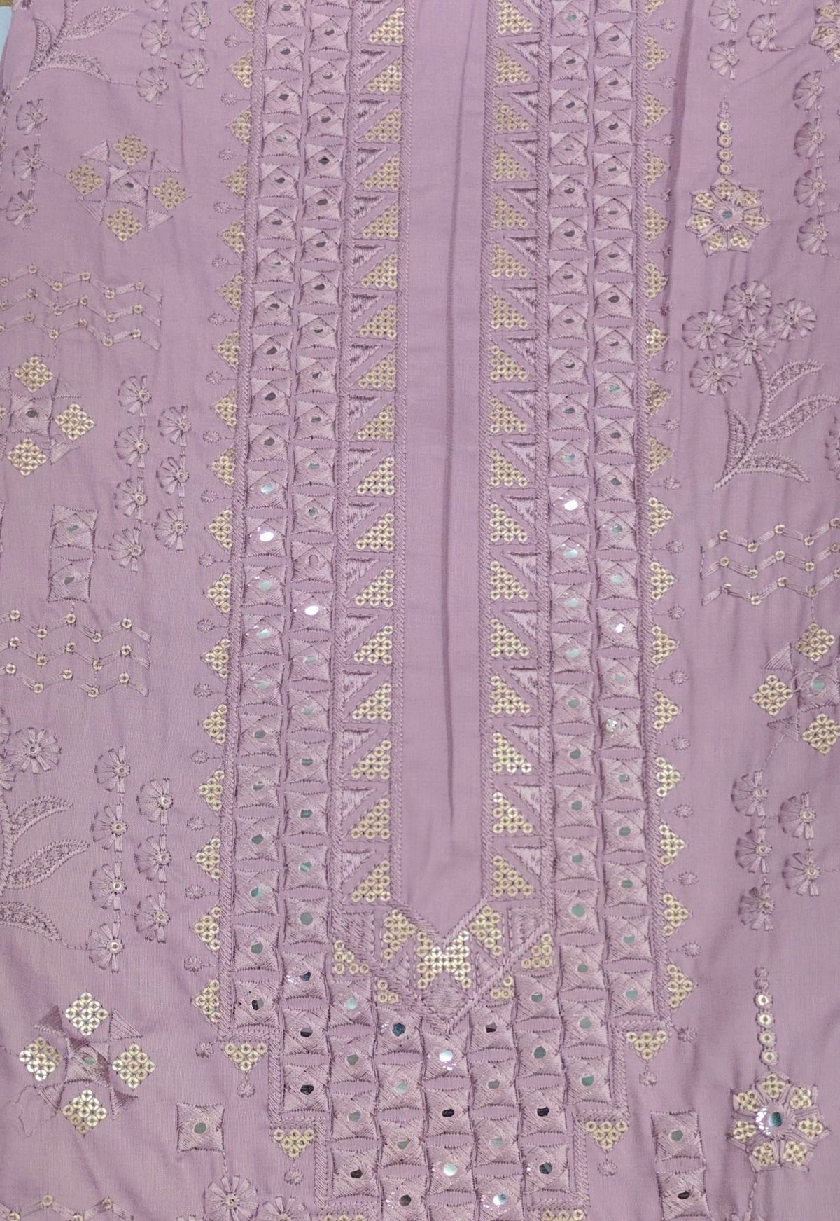Kurta Pajama Fabric ManTire Designer Silk Embroidery Colour Mauve Lavender