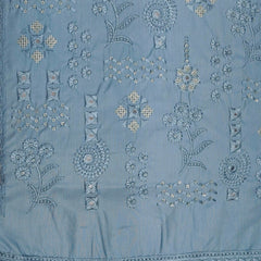 Kurta Pajama Fabric ManTire Designer Silk Embroidery Colour Light Glaucous Blue