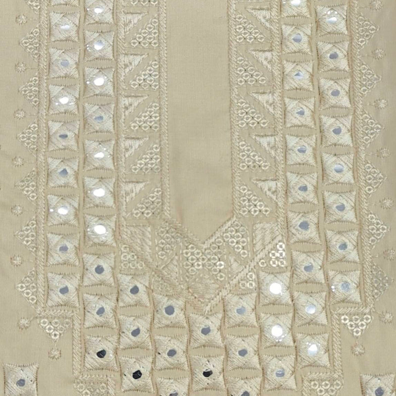 Kurta Pajama Fabric ManTire Designer Silk Embroidery Colour Biscuit Brown