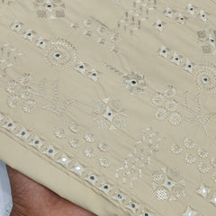 Kurta Pajama Fabric ManTire Designer Silk Embroidery Colour Biscuit Brown