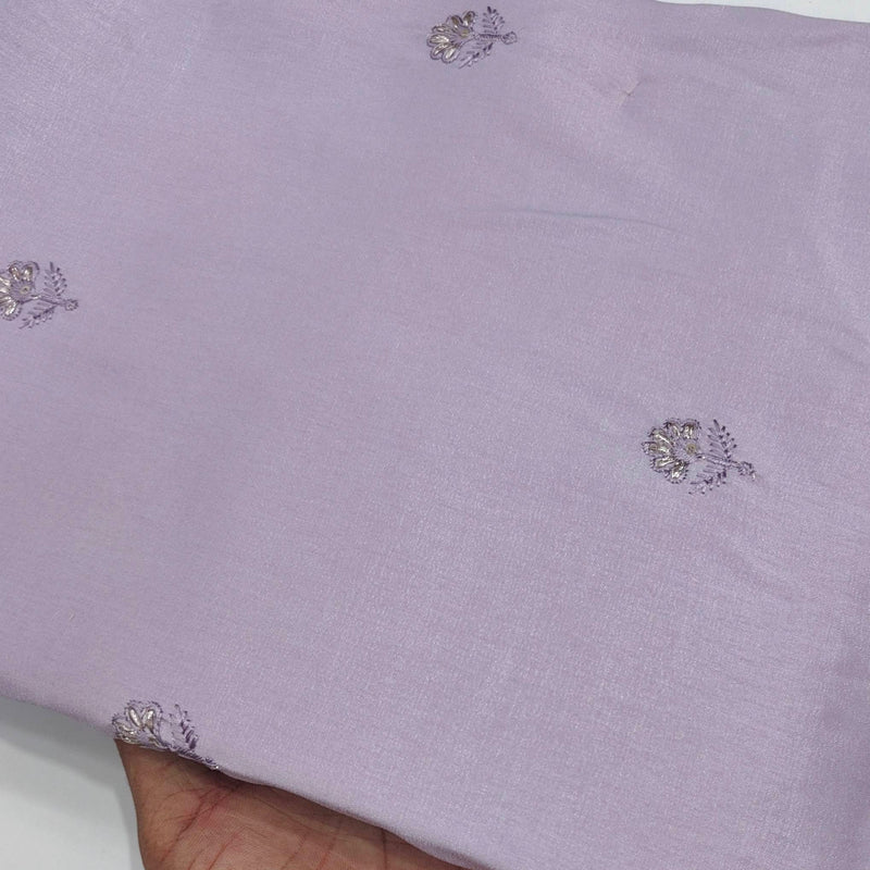 Kurta Pajama Fabric ManTire Designer Silk Embroidery Colour Lavender