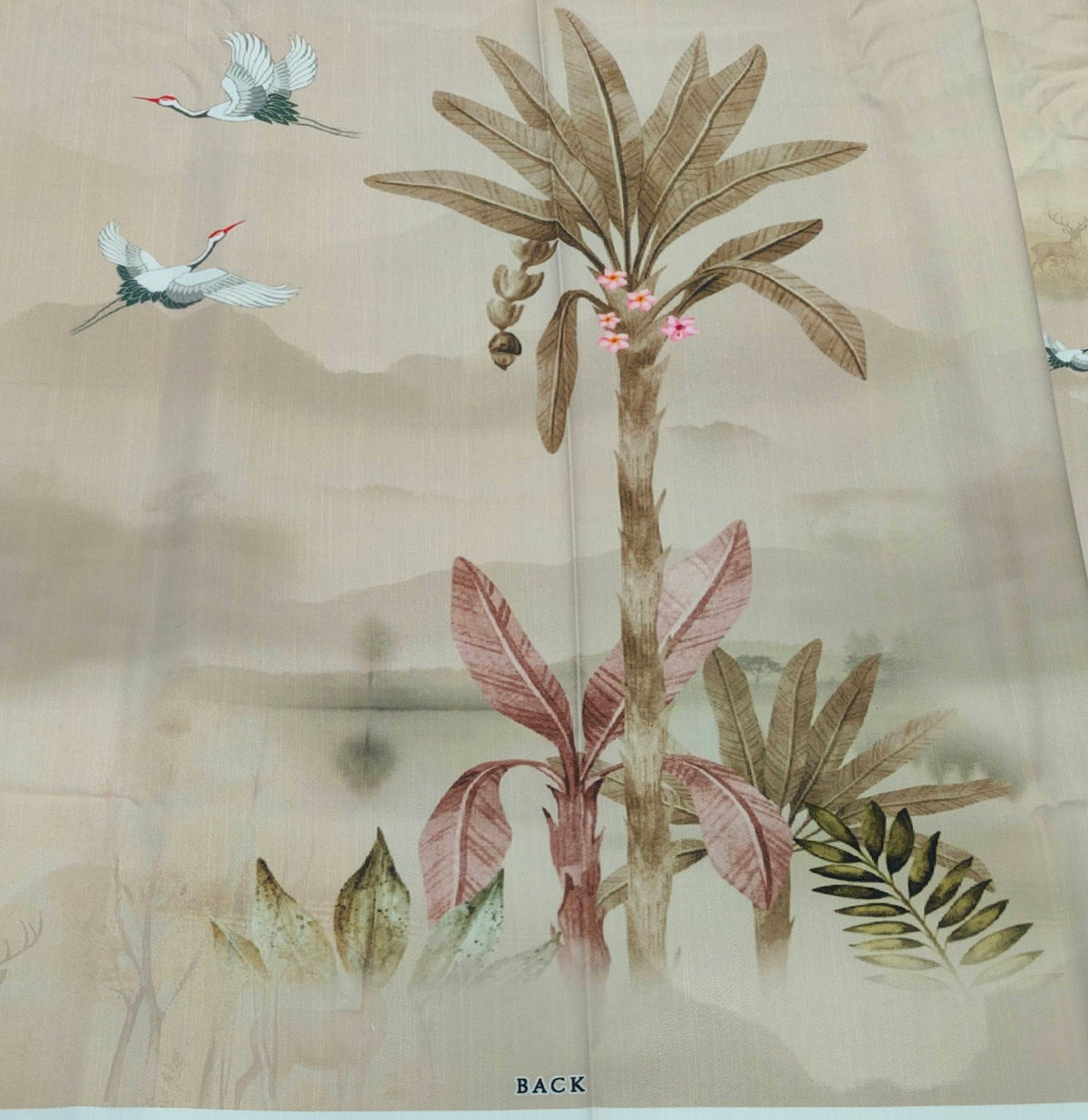 Kurta Fabric ManTire Designer PV Printed Colour Almond Brown