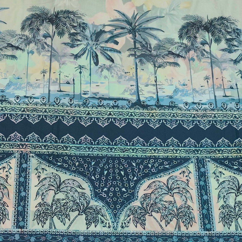 Kurta Fabric ManTire Designer PV Printed Colour Pistachio Green