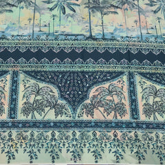 Kurta Fabric ManTire Designer PV Printed Colour Pistachio Green